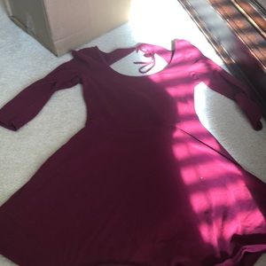 Burgundy skater dress, barely worn